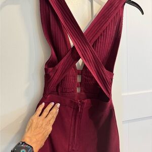 Women’s sexy burgundy dress